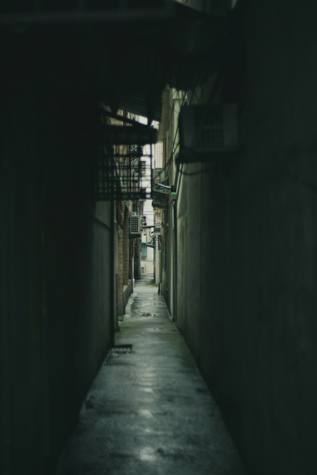 dark mysterious figure in alley
