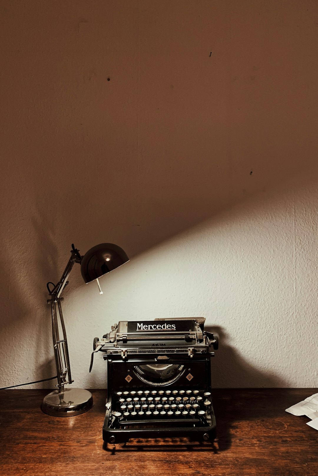vintage typewriter on desk